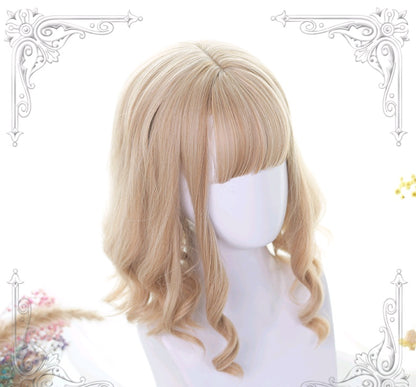 Lolita wig short hair Roman roll Lolita wig curly hair