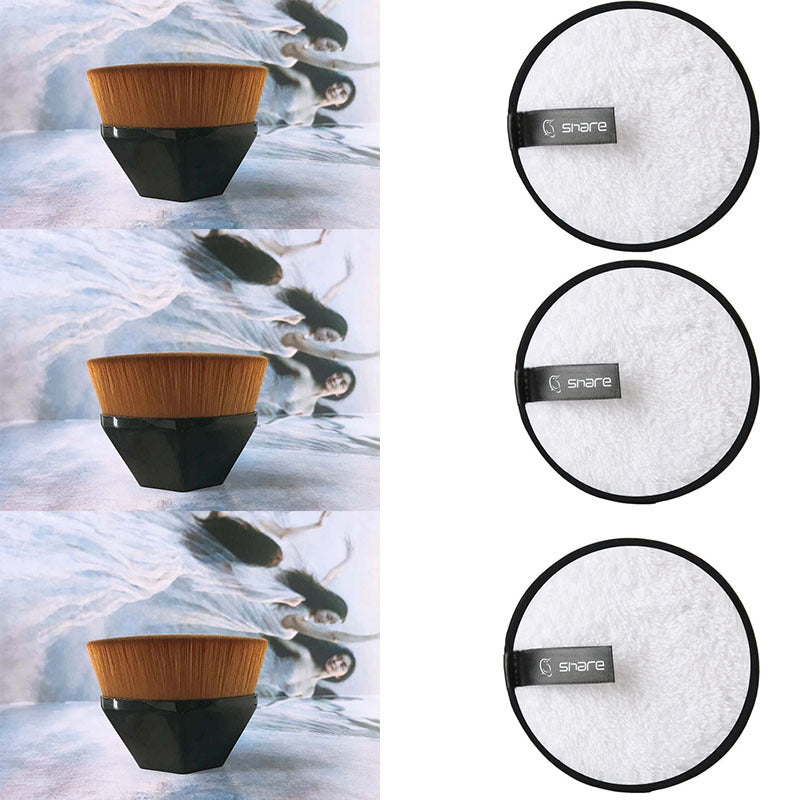 Clear water lazy makeup remover double-sided microfiber suede makeup remover puff